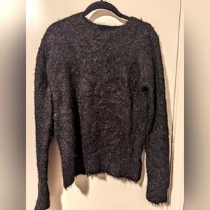 Black fuzzy muppet sweater - Size Small